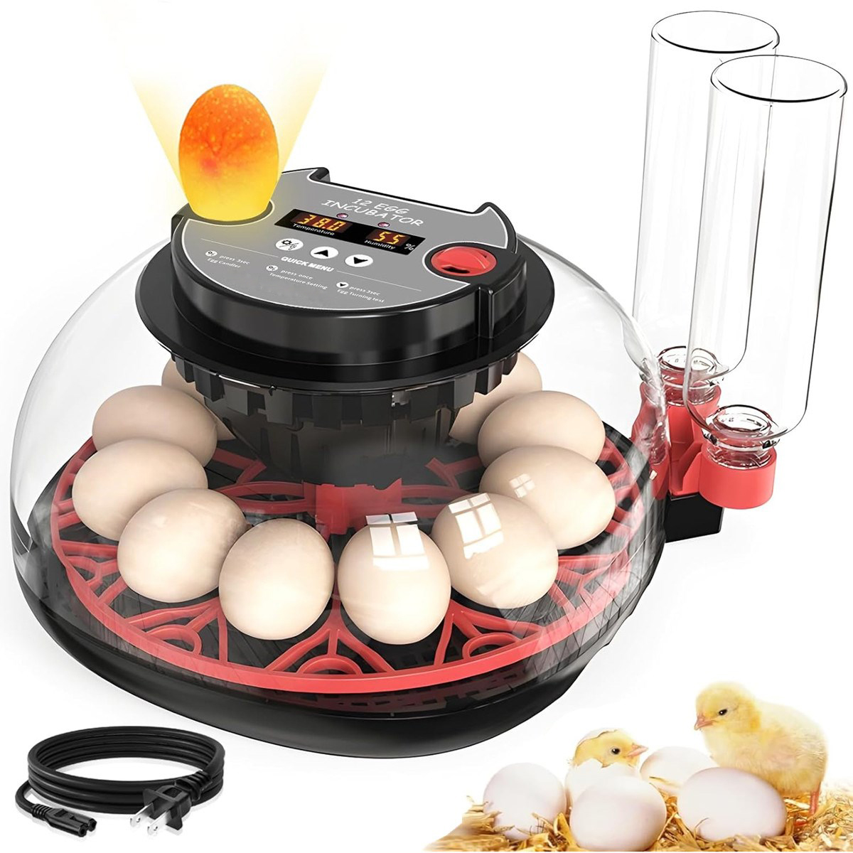 Quail Egg Incubator - حاضنة بيض أوتوماتيكية سعة 12 بيضة